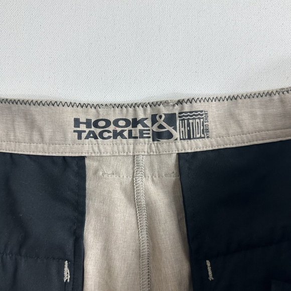 Hook And Tackle Shorts Mens Size 42 Beige Hi-Tide Hybrid Fishing Boating Shorts - Picture 8 of 10